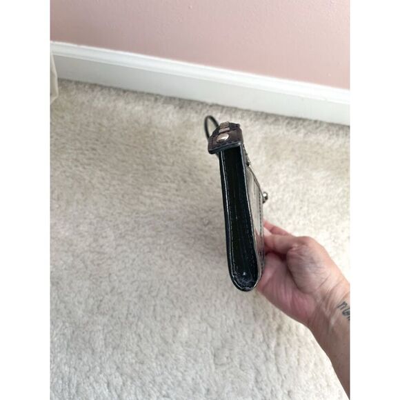 Coach JULIA OP Patent Leather Zippy Monogram Convertible Clutch Wallet Wristlet - Picture 7 of 10